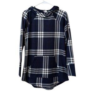 LulaRoe Women‎ Size Small Cowl Neck Plaid Shirt Stretch Winter Teacher Casual